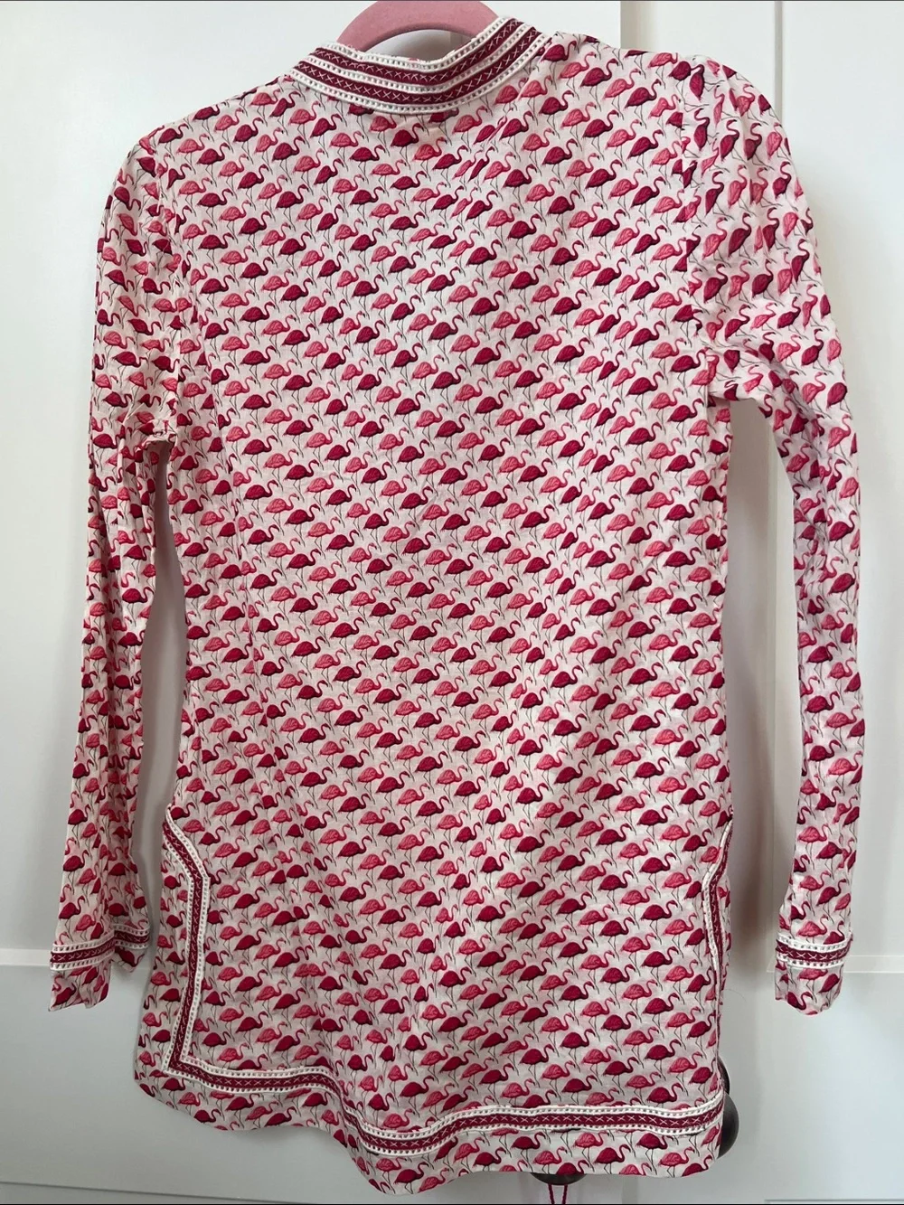Tory Burch flamingo print tory tunic size 4